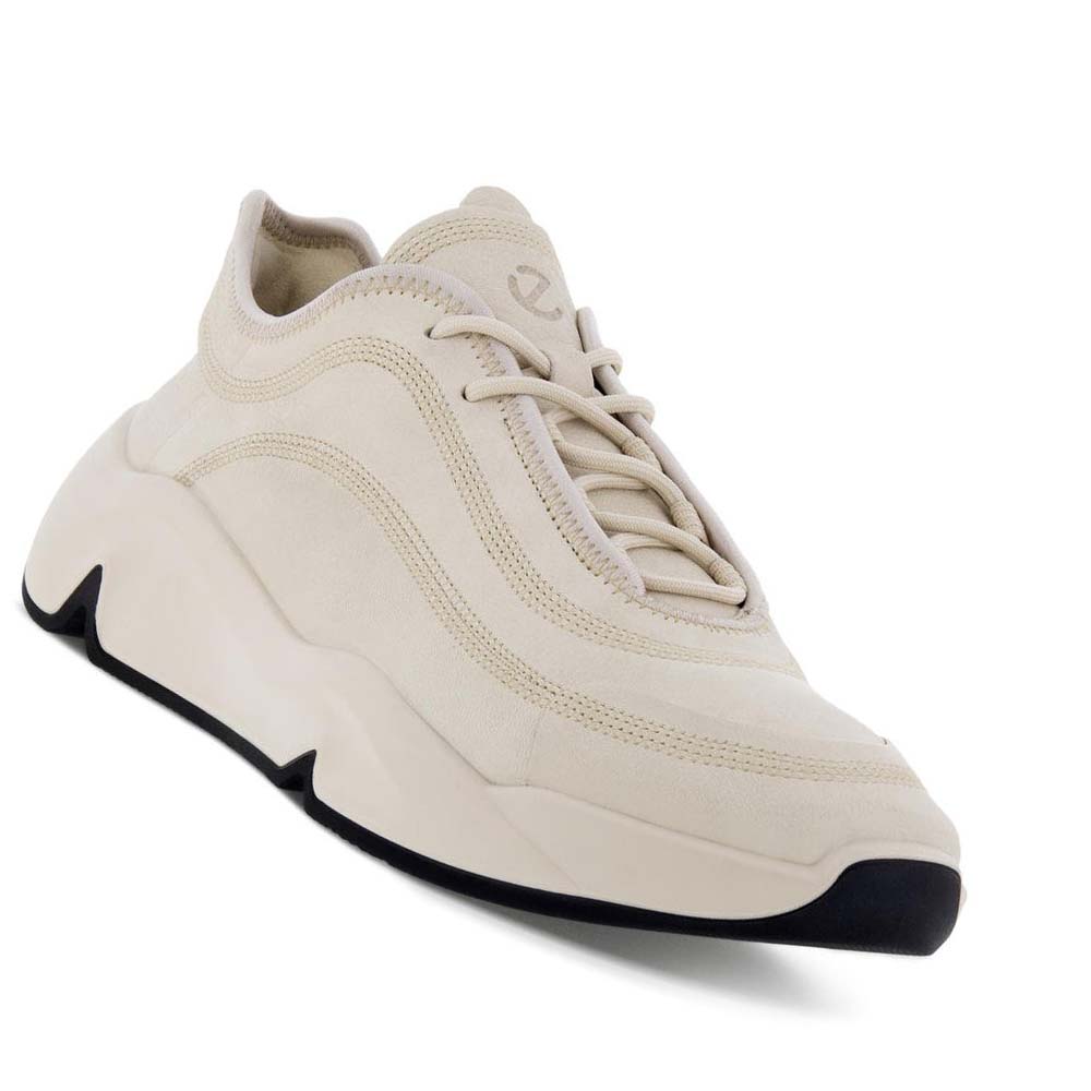 Men's Ecco Chunky Retro Sneakers Beige | USA 612NWY